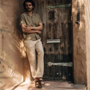 Taylor Stitch The Easy Pant in Heather Oat Seersucker